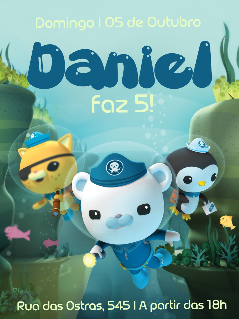 Convite de Aniversário Os Octonautas para Editar Online Convite de Aniversário Os Octonautas para Editar Online