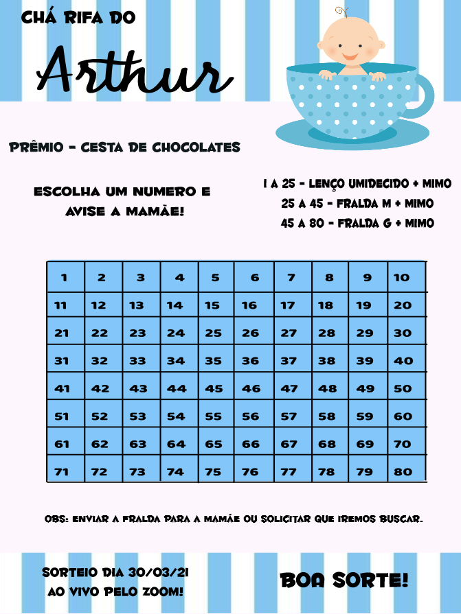 Convite Chá Rifa de Bebê Menino para Editar Online e Imprimir Convite Chá Rifa de Bebê Menino para Editar Online e Imprimir