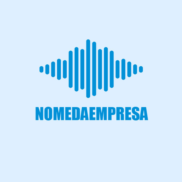 Logo Editável de Música com Ondas Sonoras para sua Marca Logo Editável de Música com Ondas Sonoras para sua Marca