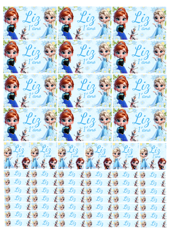 Kit de Etiquetas Escolares Frozen para Editar e Imprimir Kit de Etiquetas Escolares Frozen para Editar e Imprimir