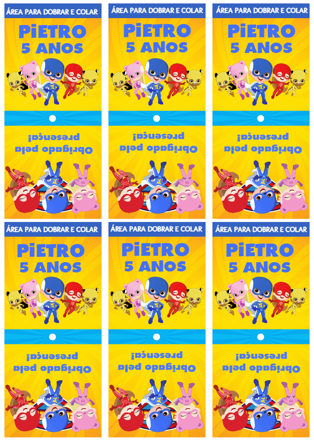 Capa para Pirulito Aventureiros Editável para Festa Infantil Capa para Pirulito Aventureiros Editável para Festa Infantil