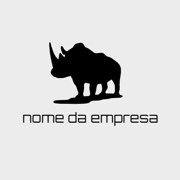 Logotipo de Rinoceronte Editável para Sua Empresa Logotipo de Rinoceronte Editável para Sua Empresa