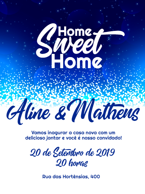 Convite de Casa Nova Moderno e Elegante para Editar Online