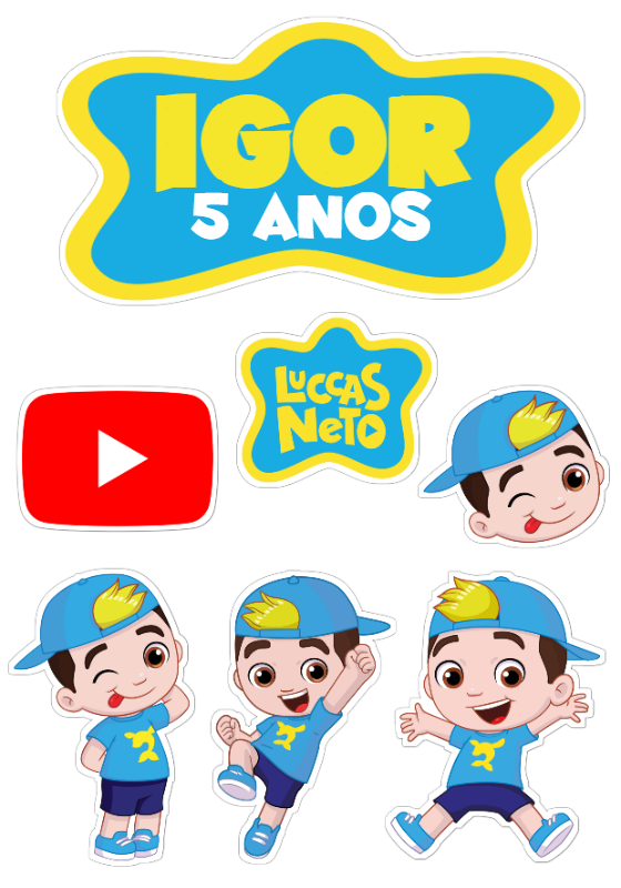 Topo de Bolo Luccas Neto para Aniversário Editável Online Topo de Bolo Luccas Neto para Aniversário Editável Online