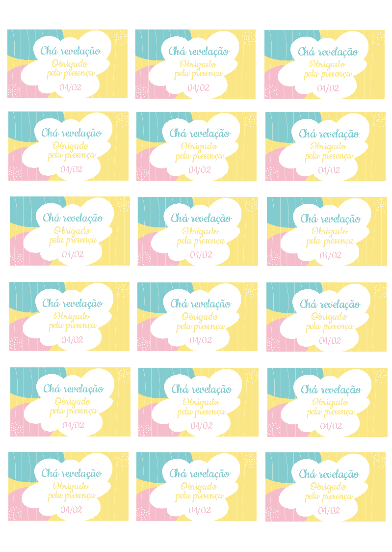 Tag de Chá Revelação com Cores Pastéis para Editar Online Tag de Chá Revelação com Cores Pastéis para Editar Online