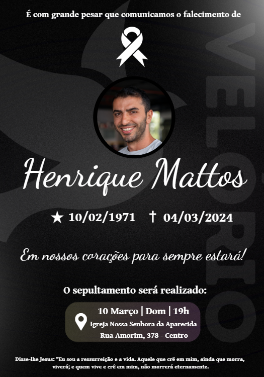 Convite de Falecimento com Foto para Editar e Enviar Online Convite de Falecimento com Foto para Editar e Enviar Online