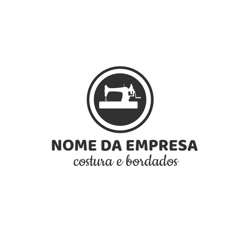 Logo de Costura com Máquina de Costura Editável Online Logo de Costura com Máquina de Costura Editável Online
