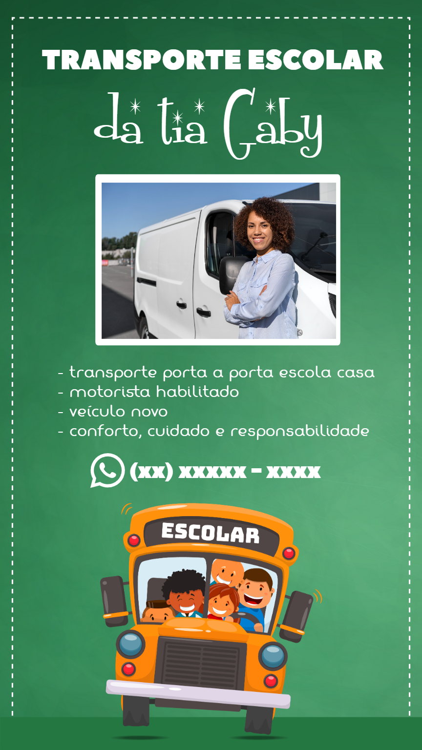 Cartão Virtual de Transporte Escolar para Editar Online Cartão Virtual de Transporte Escolar para Editar Online