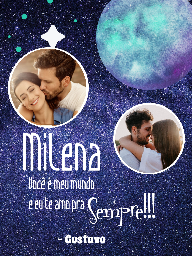 Cartão Romântico com Foto do Espaço para Editar Online Cartão Romântico com Foto do Espaço para Editar Online