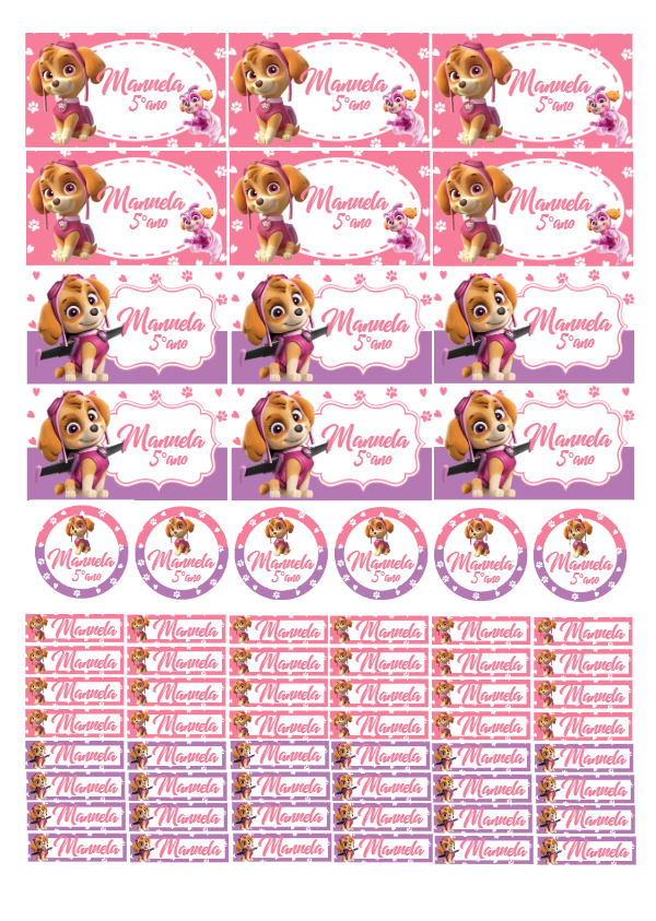 Etiqueta Escolar Skye Patrulha Canina para Editar Online Etiqueta Escolar Skye Patrulha Canina para Editar Online