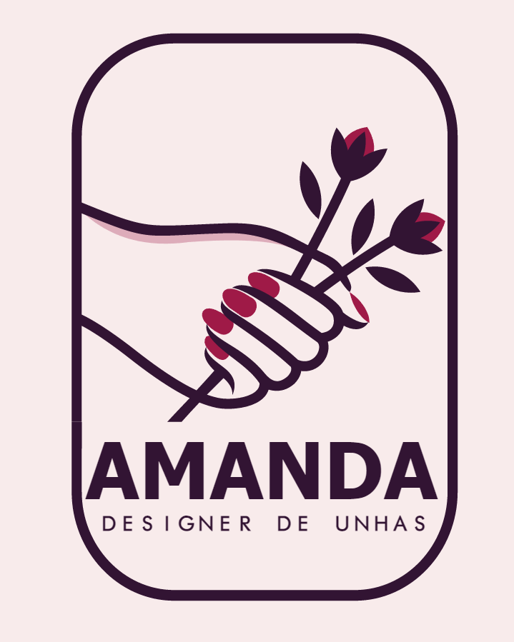 Logo Manicure com Mão e Flor para Editar Online