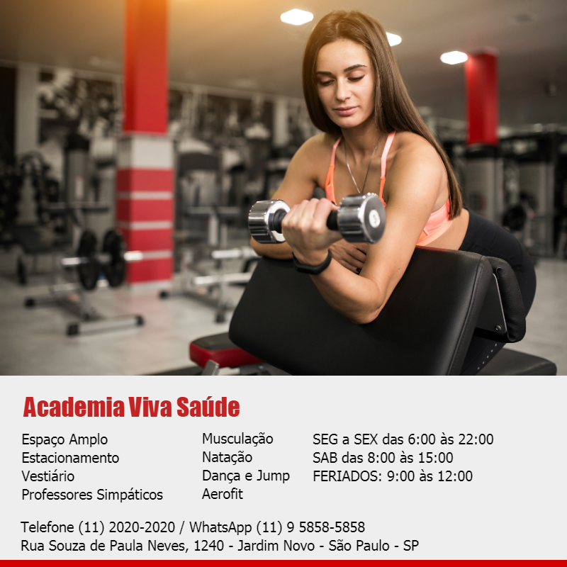 Post de Academia com Foto para Editar e Divulgar Online Post de Academia com Foto para Editar e Divulgar Online