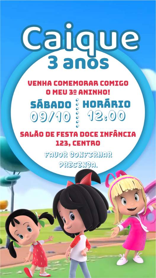 Convite de Aniversário Cleo e Cuquin para Editar Online Convite de Aniversário Cleo e Cuquin para Editar Online