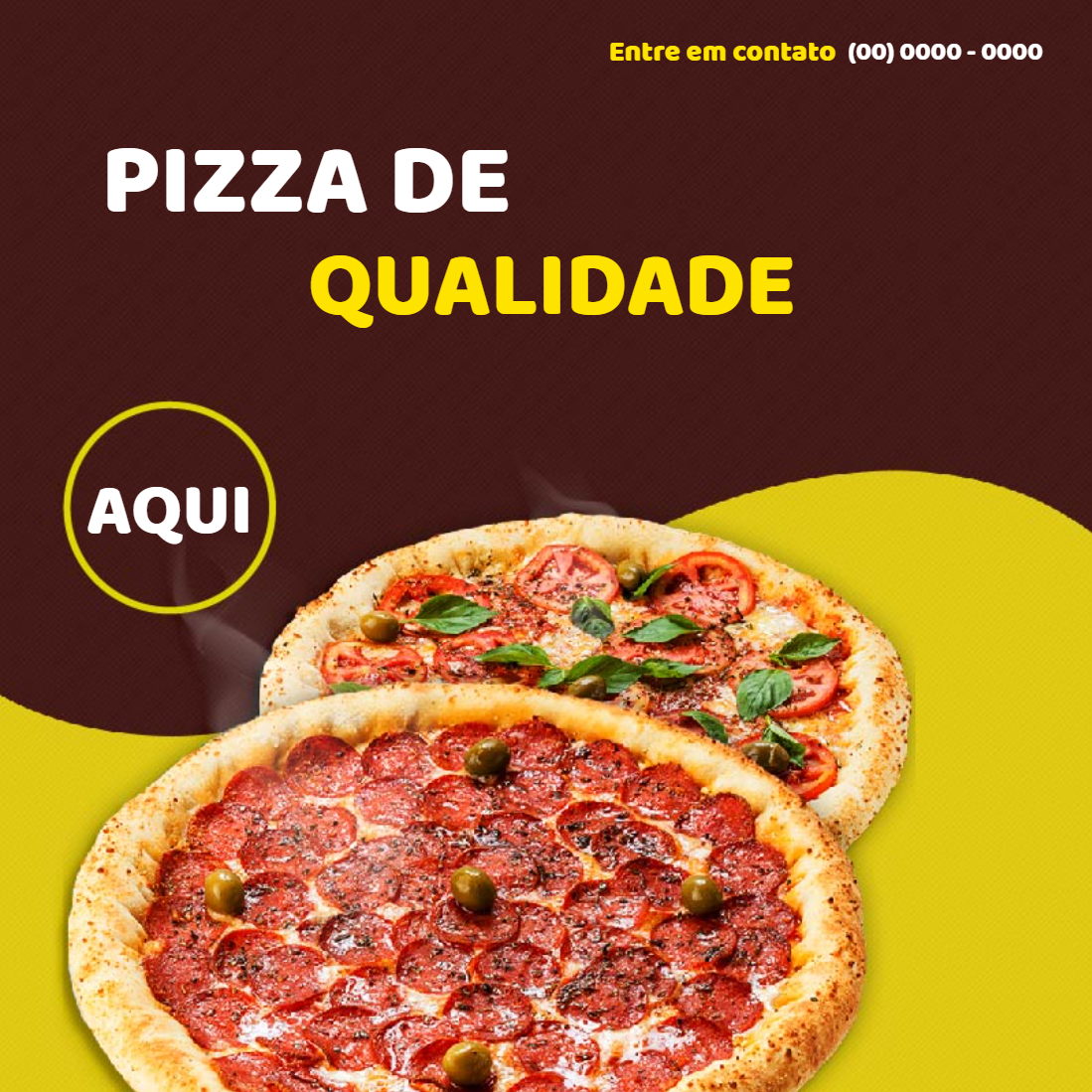 Modelo de Post para Pizzaria: Crie e Edite sua Arte Online Modelo de Post para Pizzaria: Crie e Edite sua Arte Online
