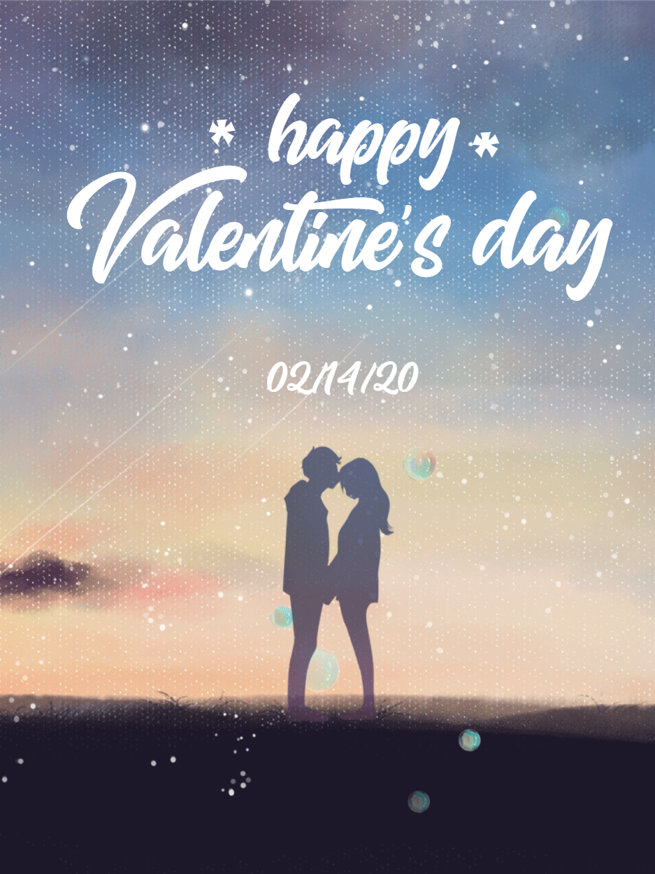 Cartão Dia dos Namorados com Casal Romântico para Editar Cartão Dia dos Namorados com Casal Romântico para Editar