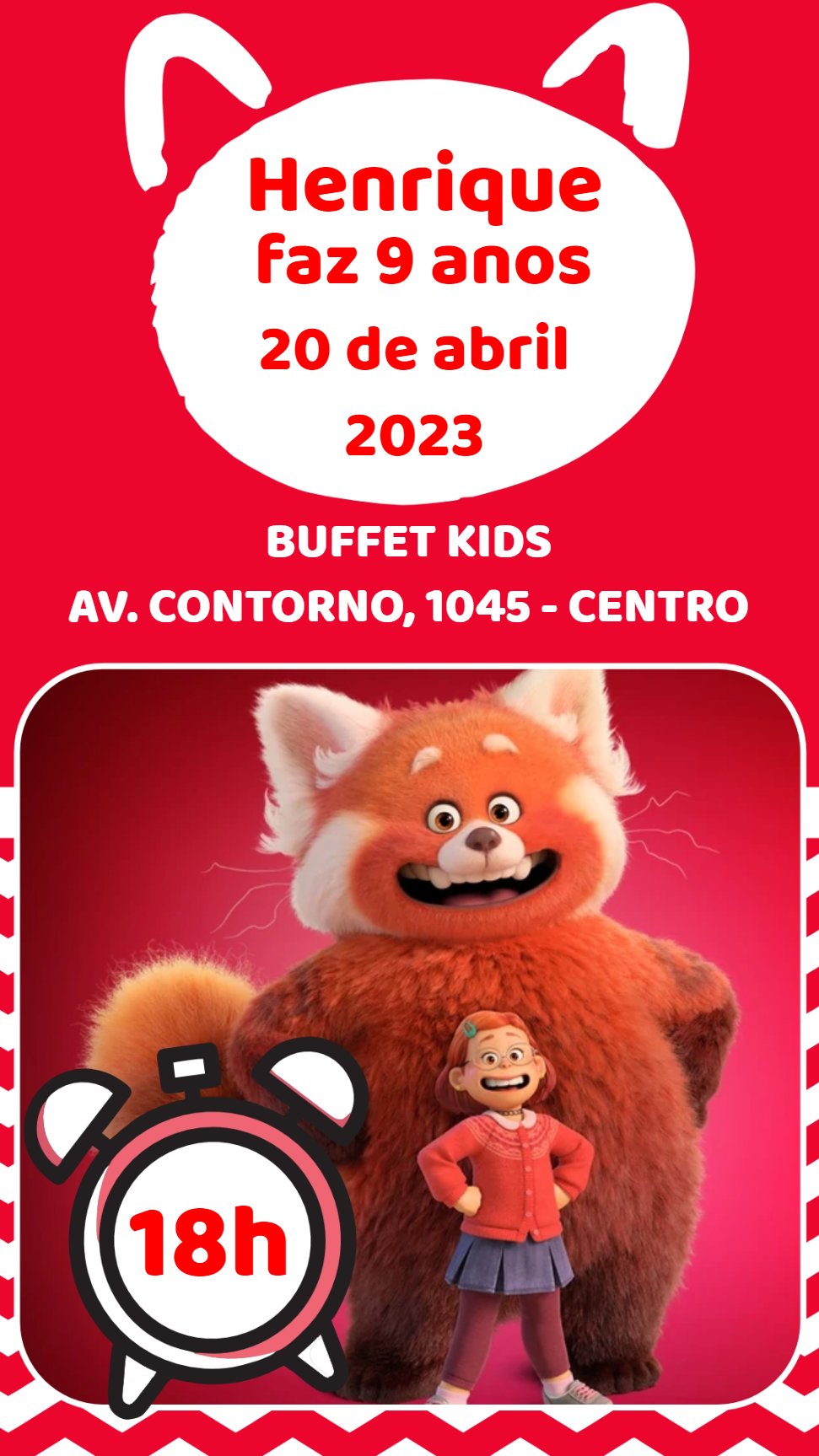 Convite Aniversário Red: Crescer é uma Fera para Editar Online Convite Aniversário Red: Crescer é uma Fera para Editar Online