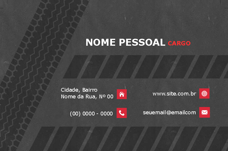 Cartão de Visita Automotivo com Marca de Pneu para Editar Online