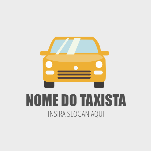 Logo para Taxista com Carro Amarelo para Editar Online Logo para Taxista com Carro Amarelo para Editar Online