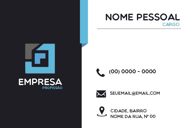 Cartão de Visita Profissional para Empresas para Editar Online Cartão de Visita Profissional para Empresas para Editar Online