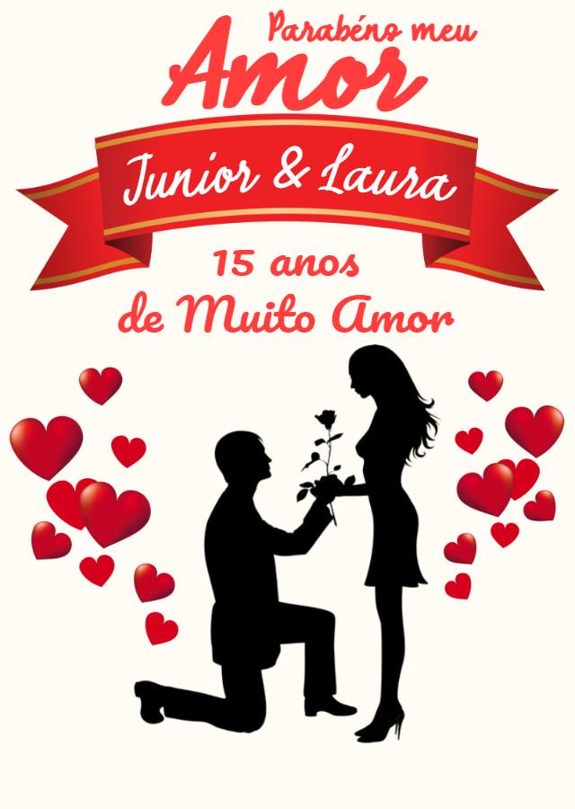 Topo de Bolo Aniversário de Namoro com Silhueta para Editar Online Topo de Bolo Aniversário de Namoro com Silhueta para Editar Online