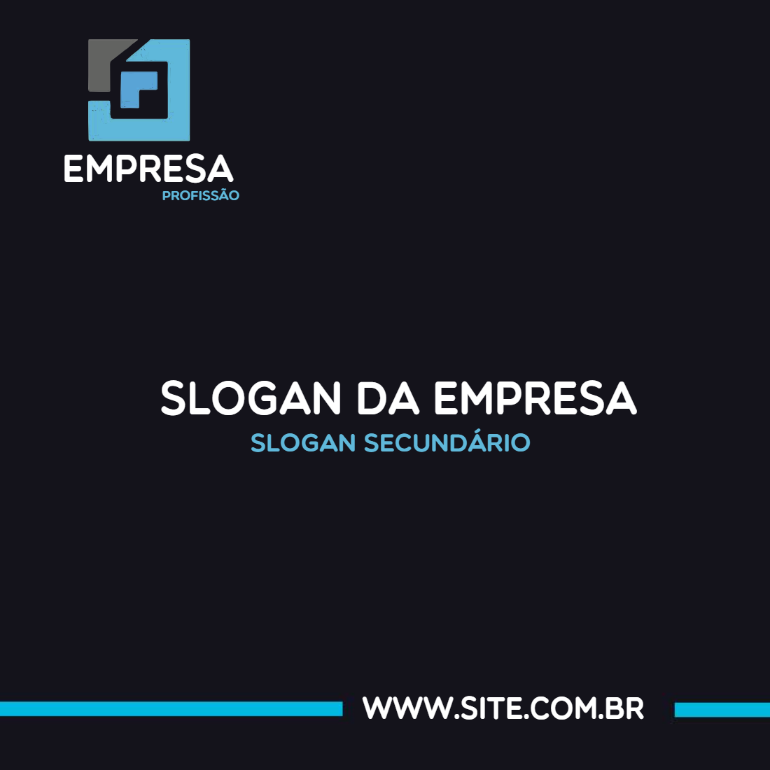 Post Corporativo com Logo e Slogan para Editar Online Post Corporativo com Logo e Slogan para Editar Online