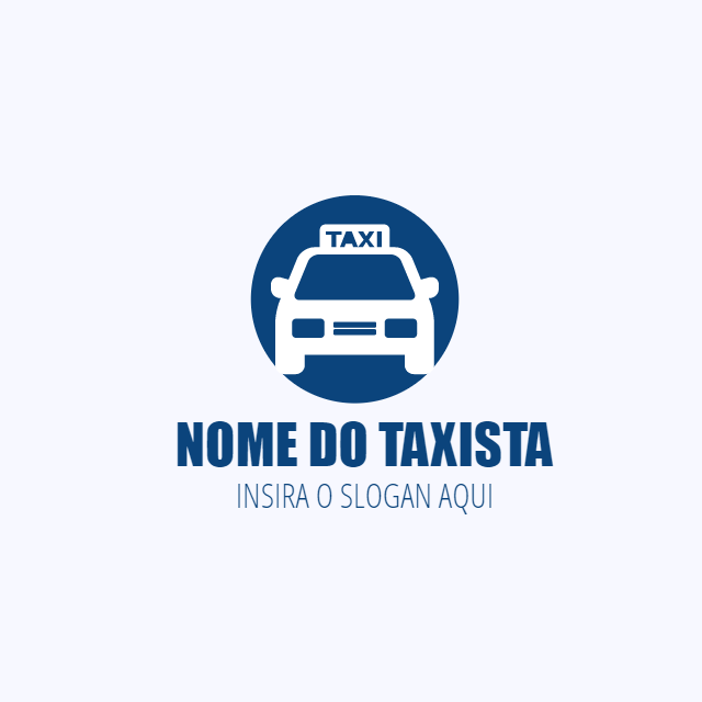 Logotipo Profissional para Taxista Editável Online Logotipo Profissional para Taxista Editável Online