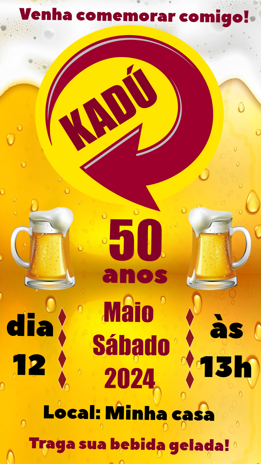Convite de Aniversário Cerveja Skol para Editar Online Convite de Aniversário Cerveja Skol para Editar Online