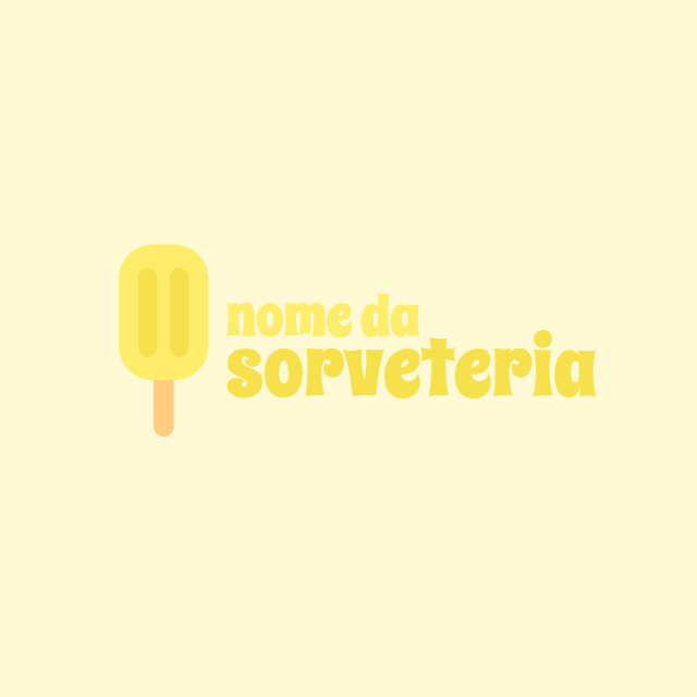 Logo Editável para Sorveteria com Picolé para Criar Online