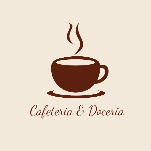 Logo para Cafeteria e Doceria com Xícara para Editar Online Logo para Cafeteria e Doceria com Xícara para Editar Online