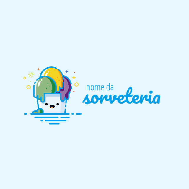 Logo Sorveteria Fofo e Ilustrado para Editar Online Logo Sorveteria Fofo e Ilustrado para Editar Online