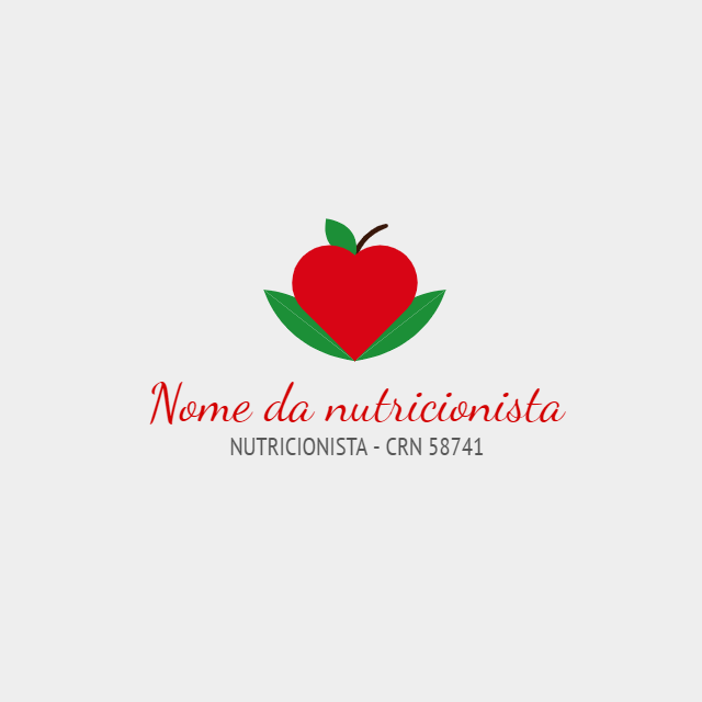 Logo Editável para Nutricionista com Maçã para Criar Online Logo Editável para Nutricionista com Maçã para Criar Online