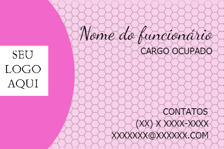 Cartão de Visita Rosa Moderno com Padrão Geométrico para Editar Cartão de Visita Rosa Moderno com Padrão Geométrico para Editar
