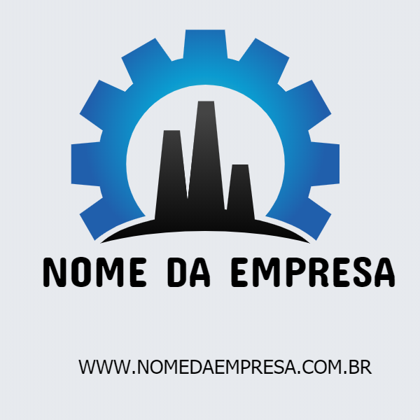 Logo Industrial com Engrenagem para Editar Online Logo Industrial com Engrenagem para Editar Online