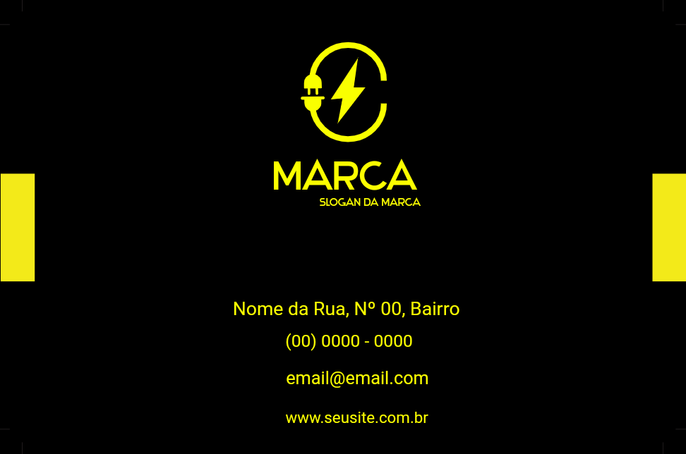 Cartão de Visita Eletricista Profissional para Editar Online