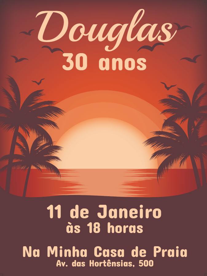 Convite de Aniversário Tardezinha para Editar Online Convite de Aniversário Tardezinha para Editar Online