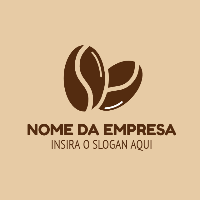 Logo Editável para Cafeteria com Grãos de Café para Editar Logo Editável para Cafeteria com Grãos de Café para Editar