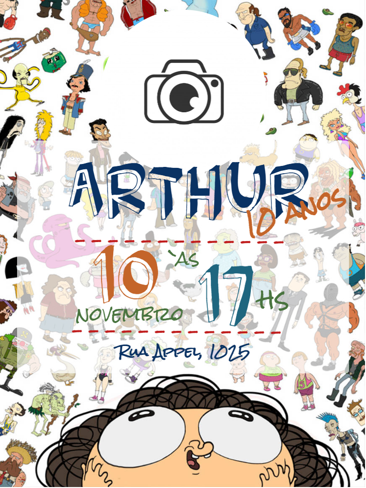 Convite Aniversário Irmão do Jorel com Foto para Editar Online Convite Aniversário Irmão do Jorel com Foto para Editar Online