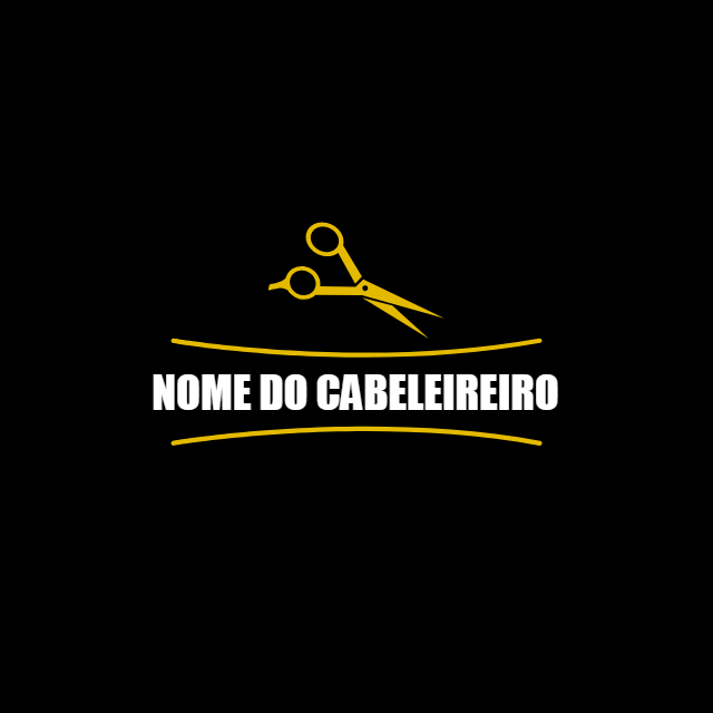 Logo para Cabeleireiro com Tesoura para Editar Online Logo para Cabeleireiro com Tesoura para Editar Online