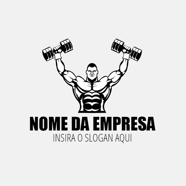 Logo para Academia com Halterofilista para Editar Online Logo para Academia com Halterofilista para Editar Online