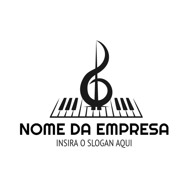 Logo de Música com Teclado e Clave de Sol para Editar Online Logo de Música com Teclado e Clave de Sol para Editar Online