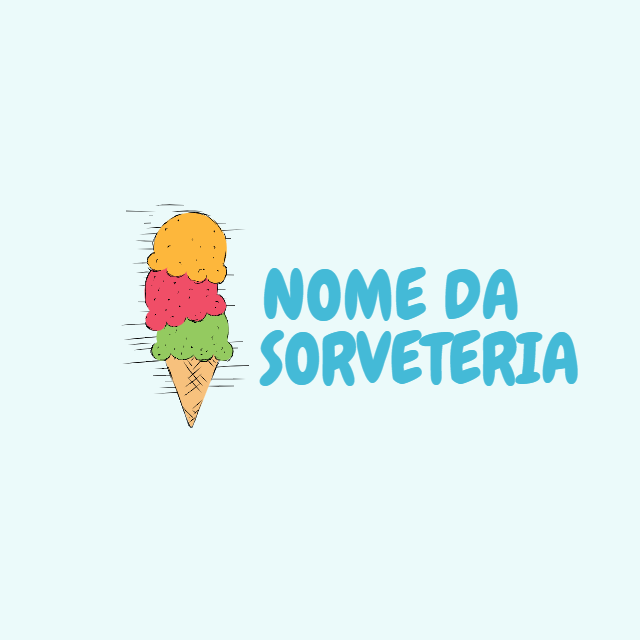 Logo para Sorveteria com Casquinha Colorida para Editar Online Logo para Sorveteria com Casquinha Colorida para Editar Online