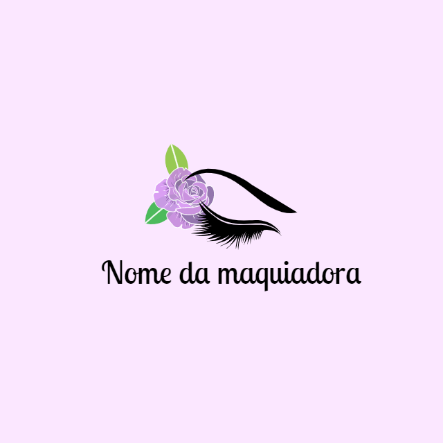 Logotipo Floral para Lash Designer Editável Online Logotipo Floral para Lash Designer Editável Online