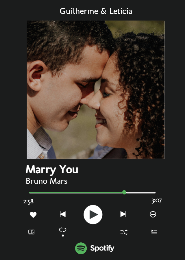 Quadro Spotify Romântico com Foto para Editar Online Quadro Spotify Romântico com Foto para Editar Online