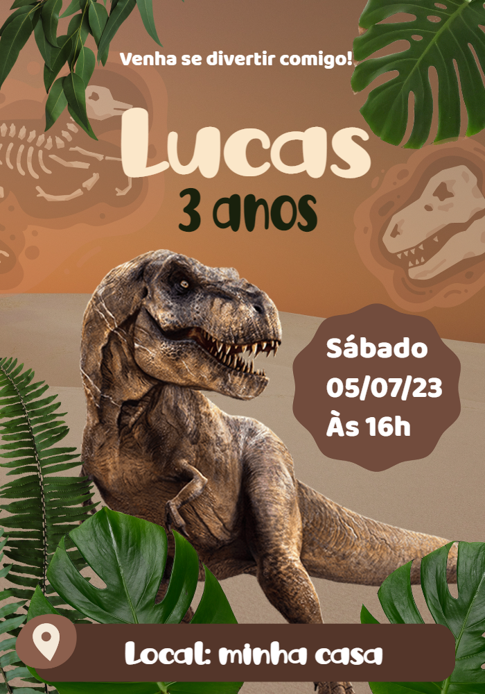 Convite Aniversário Dinossauro Jurassic Park para Editar Online Convite Aniversário Dinossauro Jurassic Park para Editar Online