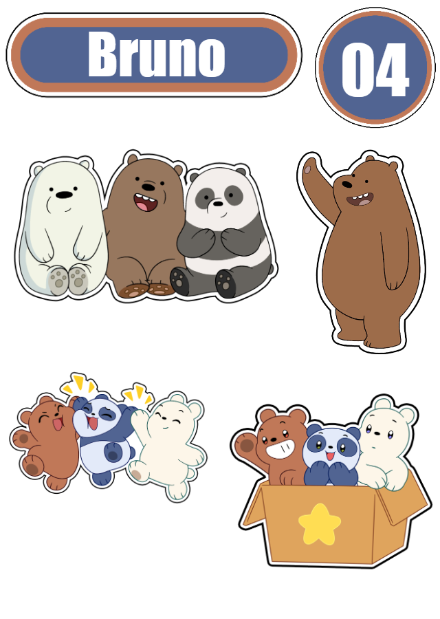 Topo de Bolo Urso sem Curso para Editar e Imprimir Grátis Topo de Bolo Urso sem Curso para Editar e Imprimir Grátis