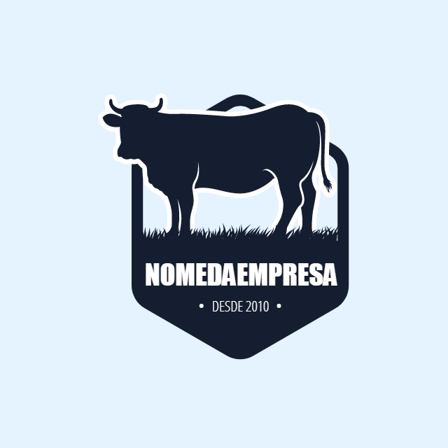 Logo Editável de Gado para Fazenda e Agronegócio Logo Editável de Gado para Fazenda e Agronegócio