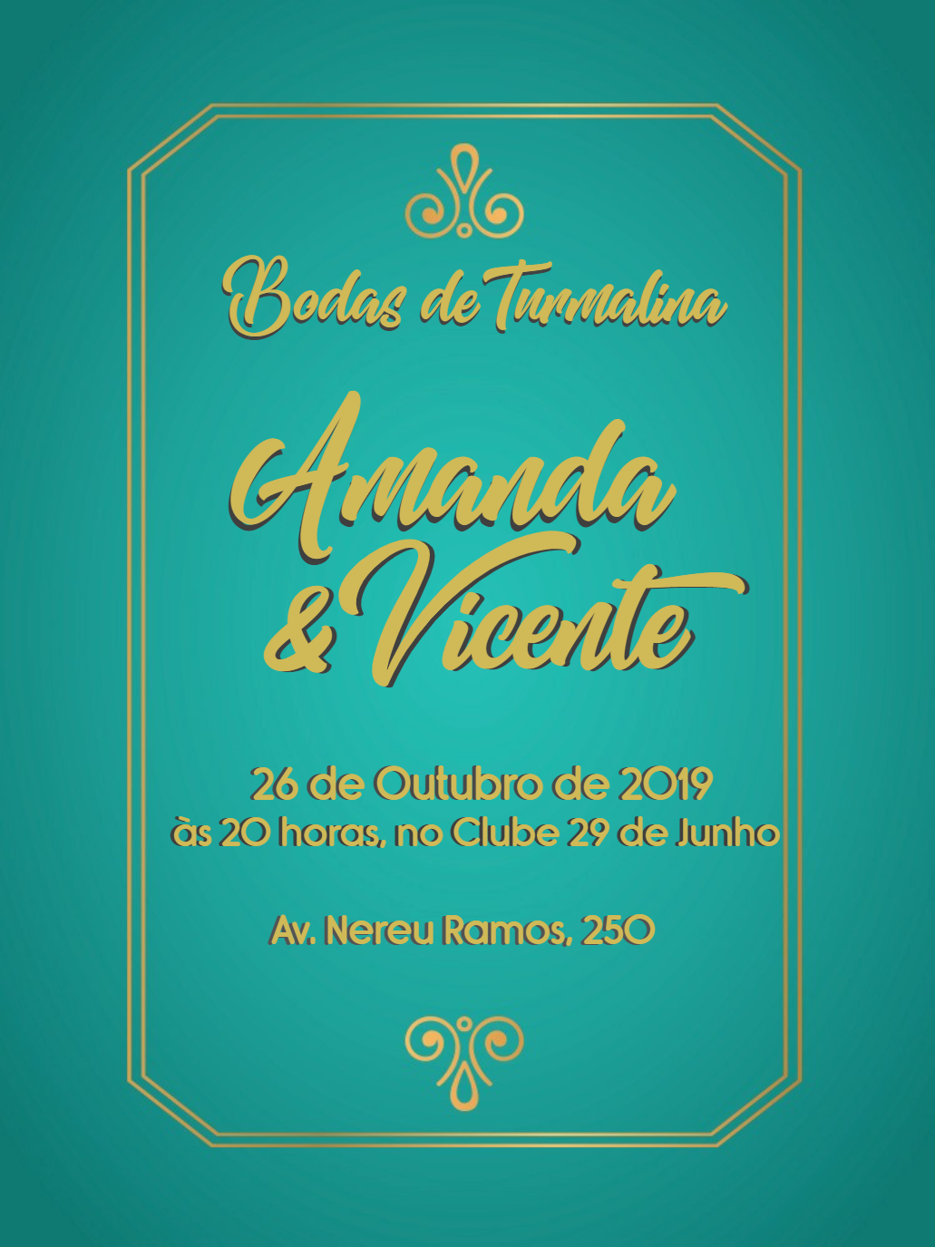 Convite Bodas de Turmalina Elegante para Editar Online Convite Bodas de Turmalina Elegante para Editar Online