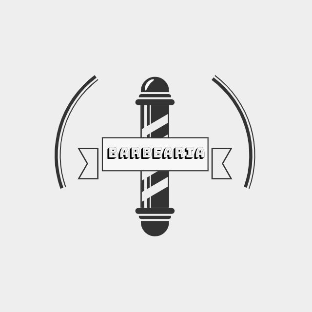 Logo para Barbearia com Poste de Barbeiro para Editar Online Logo para Barbearia com Poste de Barbeiro para Editar Online