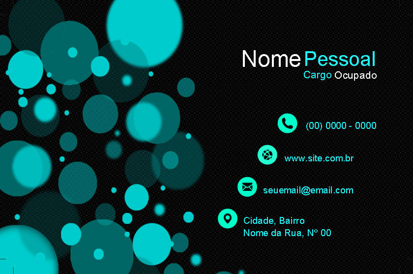 Cartão de Visita Moderno com Círculos para Editar Online Cartão de Visita Moderno com Círculos para Editar Online
