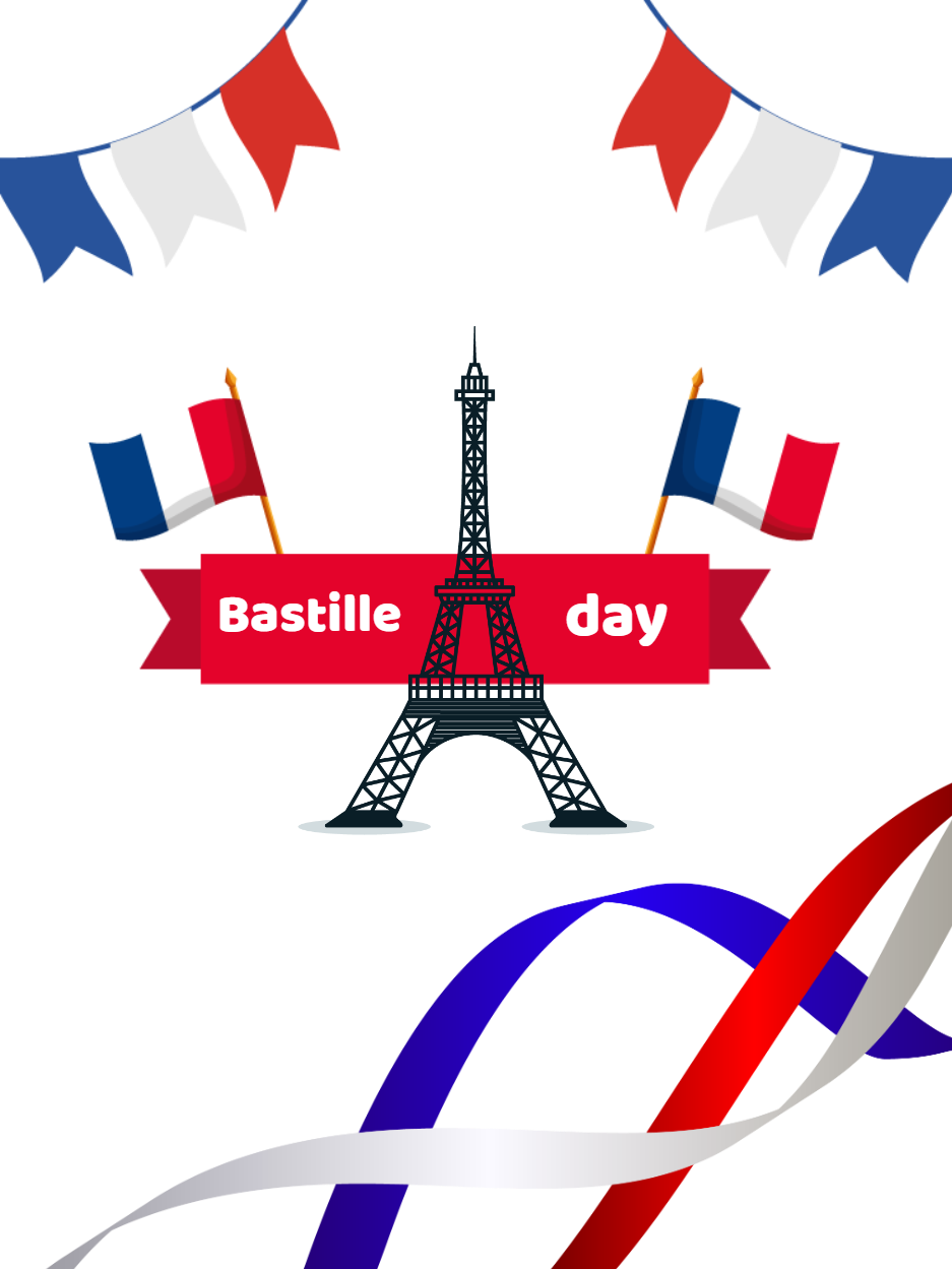 Bastille Day Post with Eiffel Tower to Edit Online Bastille Day Post with Eiffel Tower to Edit Online